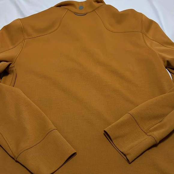Marmot Mustard Pullover with Green Accent, Quarter zip men’s Large - Picture 4 of 4